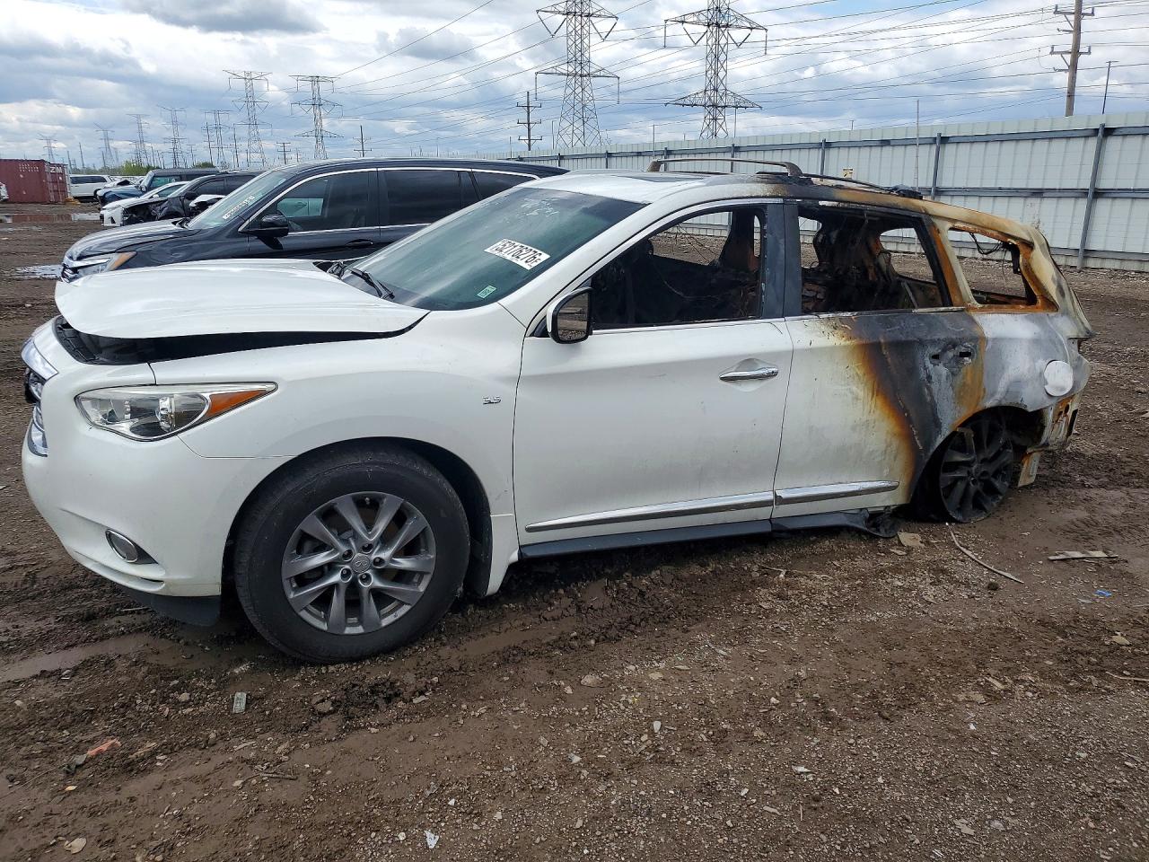 2014 Infiniti QX60 — Burn — auction Copart il - chicago north - 1