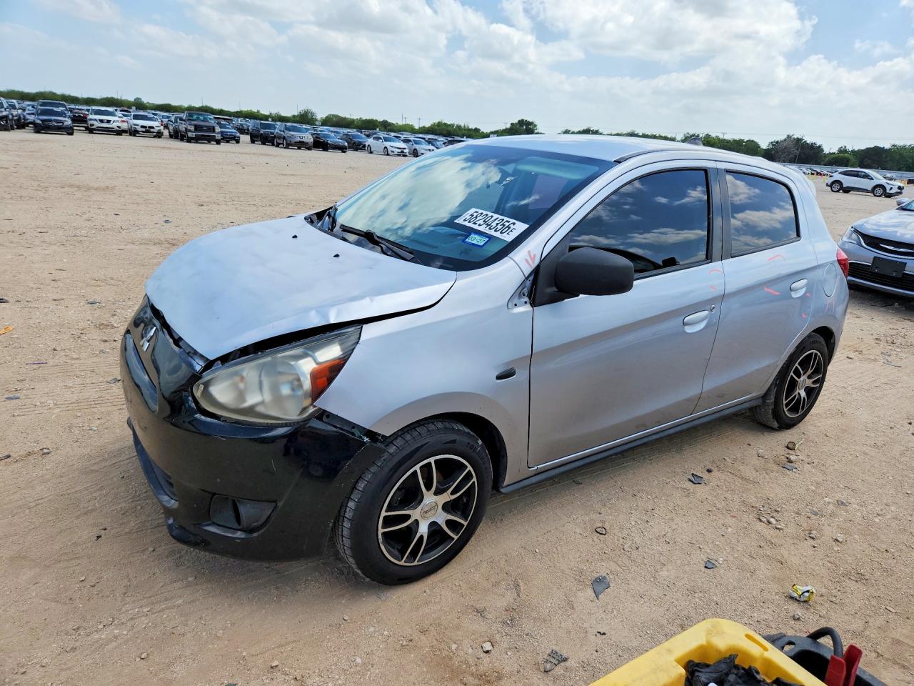 2015 Mitsubishi Mirage — Front End — aukcja Copart tx - san antonio - 1
