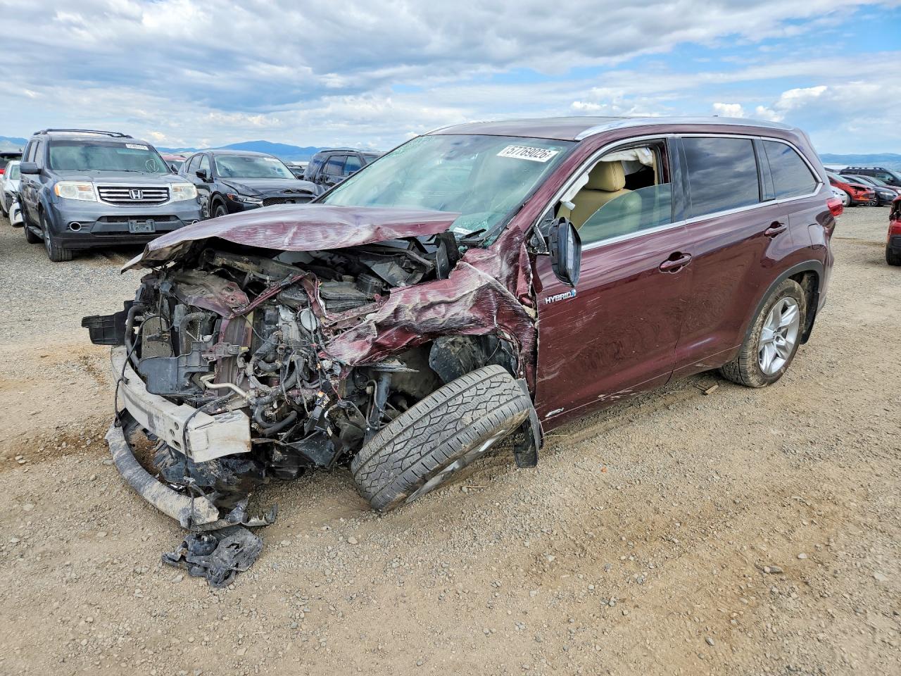 2019 Toyota Highlander — Front End — aukcja Copart mt - helena - 1