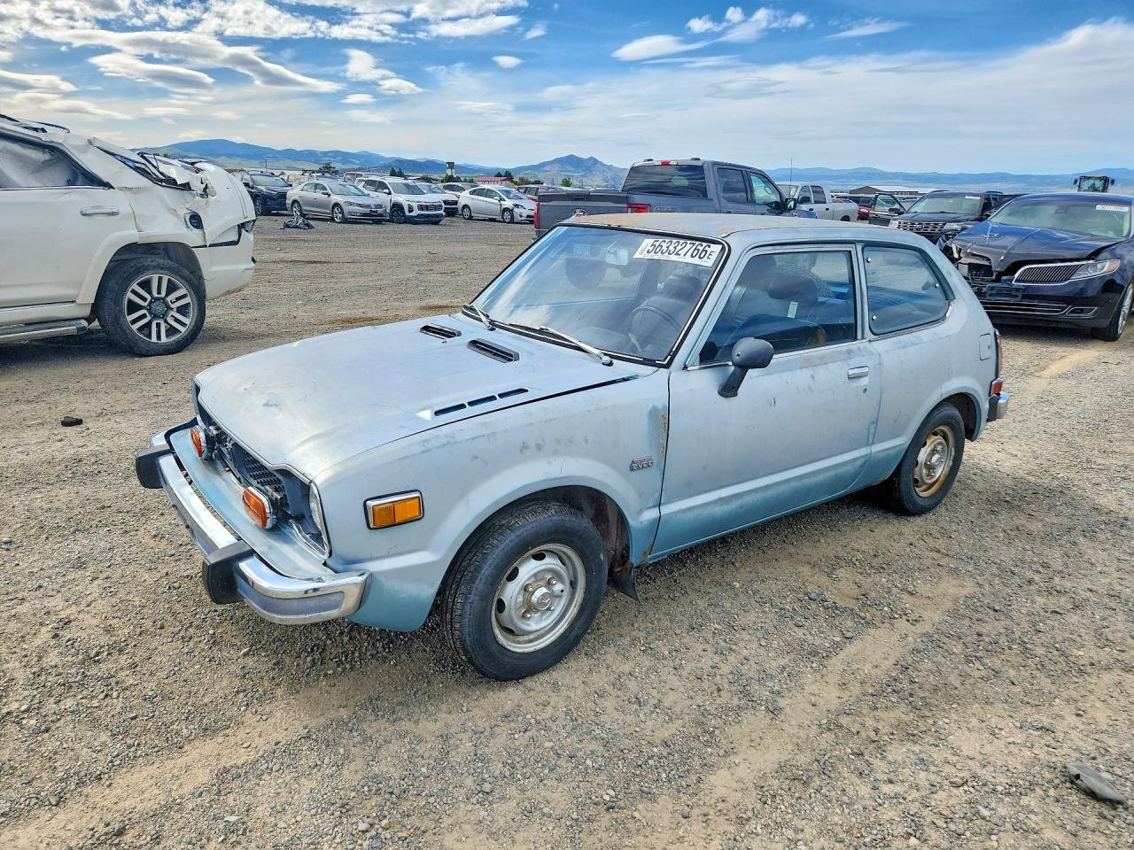 1976 Honda Civic — Side — auction Copart mt - helena - 1