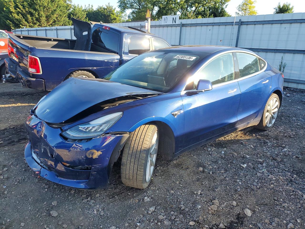 2018 Tesla Model 3 — Front End — aukcja Copart md - baltimore - 1