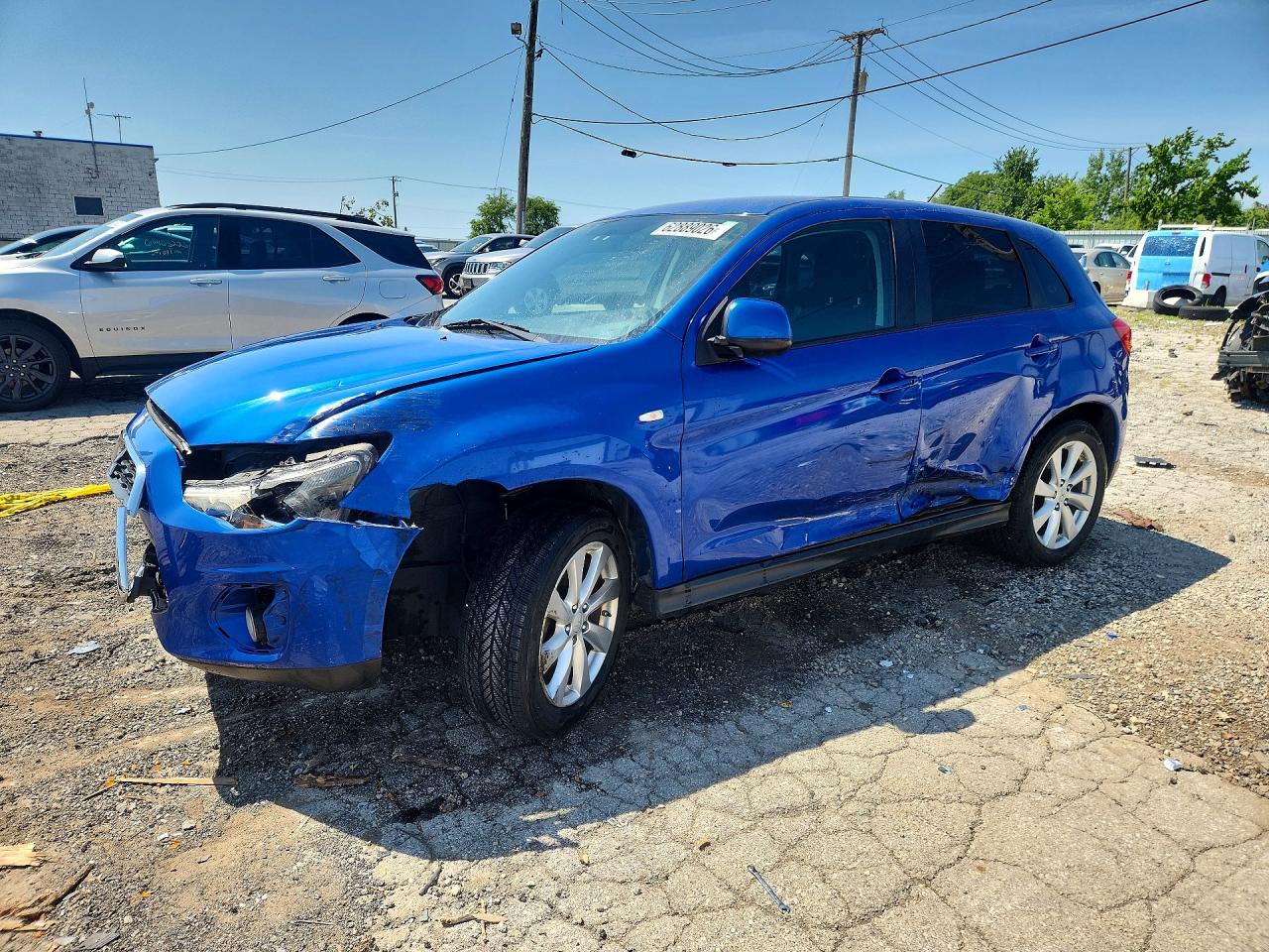 2015 Mitsubishi Outlander — Front End — aukcja Copart il - chicago south - 1